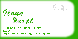 ilona mertl business card